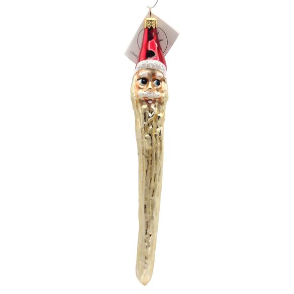 Christopher Radko Pencil Santa Claus Icicle Christmas Tree Ornament 95-232-0 - Picture 1 of 9